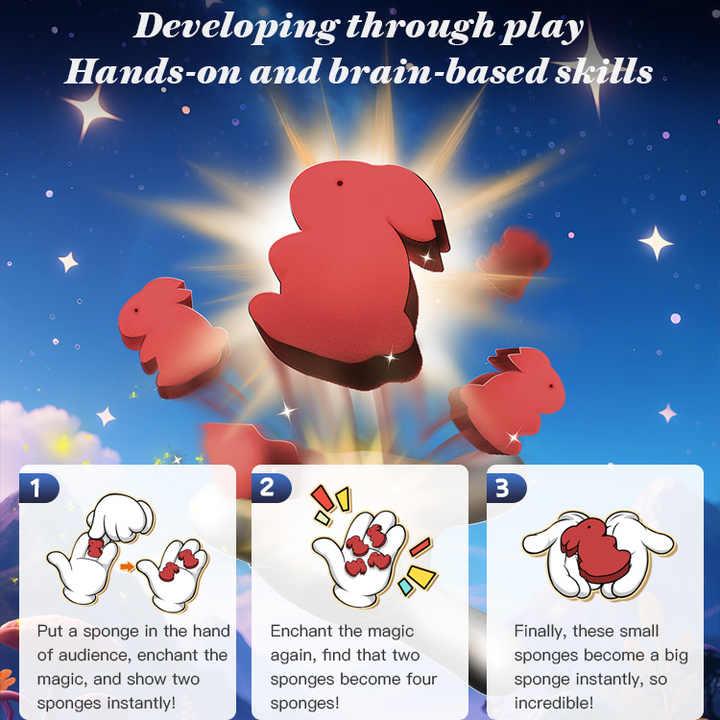 Wholesale Stage Magic Trick Sponge Heart Multiplying Sponge Heart for Professional Magician
