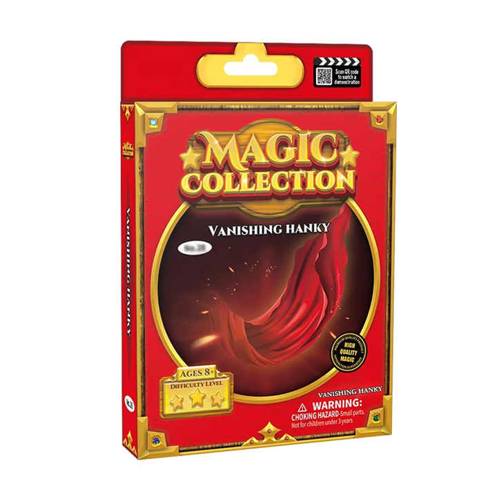 Unisex Magic Trick Magic Illusion's Vanishing Hanky Beginner Stage Props for Kids and Adults Halloween Magic Props