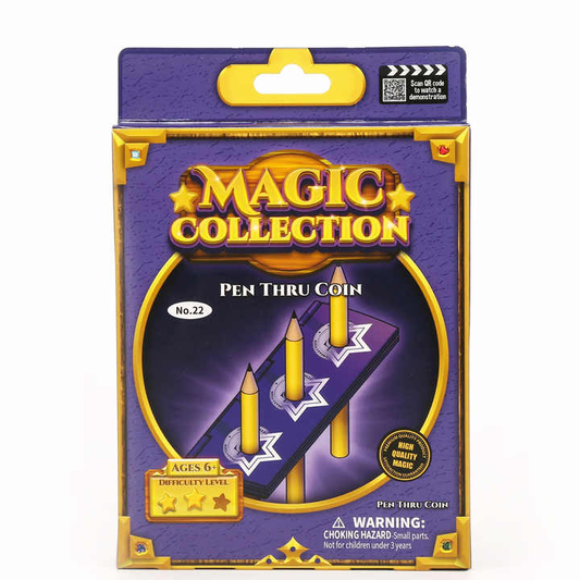 Wholesale Hot Children Educational Toys Plastic Pen Thru Coin Magic Props Tricks for Professionals