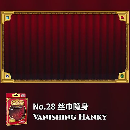 Unisex Magic Trick Magic Illusion's Vanishing Hanky Beginner Stage Props for Kids and Adults Halloween Magic Props